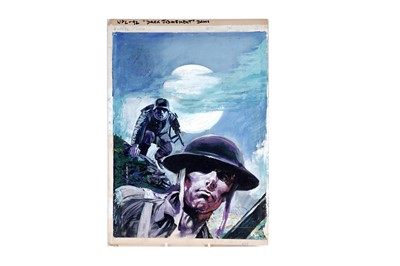 Lot 425 - Original painted artwork for Fleetways War Picture Library No. 92 (Dark Judgement)