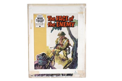 Lot 426 - Original painted artwork for Fleetway's War Picture Library No. 1963 "The Face of the Enemy"