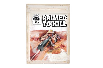 Lot 428 - Original painted artwork for Fleetway's War Picture Library No. 1373 "Primed to Kill"