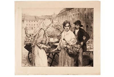 Lot 13 - Isabel Codrington - The greengrocer | etching