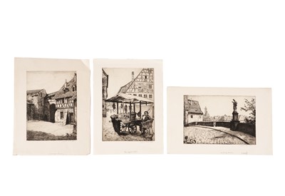 Lot 20 - Isabel Codrington - Three German studies | etchings