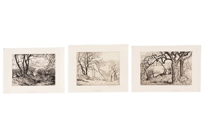 Lot 22 - Isabel Codrington - Three British landscape studies | etchings