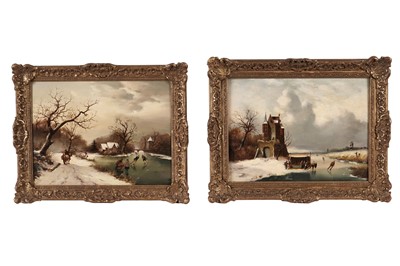 Lot 212 - Flemish School - Two Winter scenes | oils