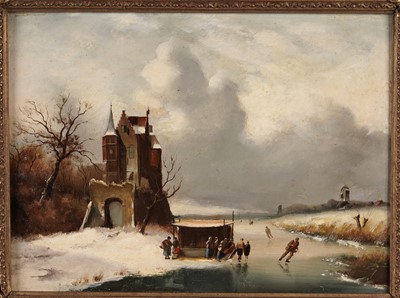 Lot 212 - Flemish School - Two Winter scenes | oils