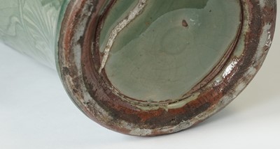 Lot 837 - A Chinese Longquan celadon vase, Ming
