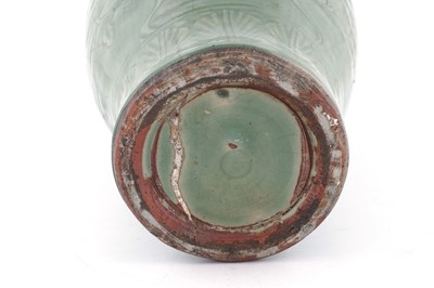 Lot 837 - A Chinese Longquan celadon vase, Ming