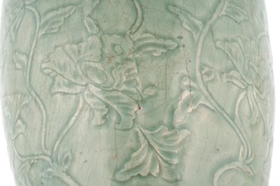 Lot 837 - A Chinese Longquan celadon vase, Ming