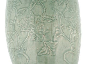 Lot 837 - A Chinese Longquan celadon vase, Ming