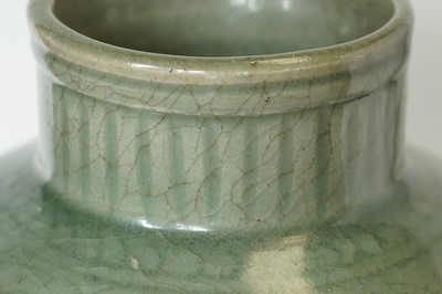 Lot 837 - A Chinese Longquan celadon vase, Ming