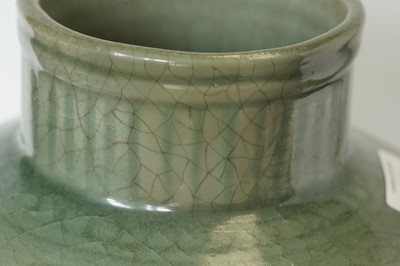 Lot 837 - A Chinese Longquan celadon vase, Ming