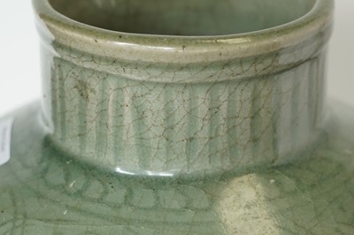 Lot 837 - A Chinese Longquan celadon vase, Ming