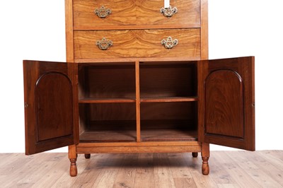 Lot 509 - Denby & Spinks Ltd, Leeds: a burr walnut and walnut cabinet, c.1920