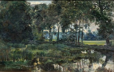 Lot 1049 - William Davis - Rye Water near Dublin | oil