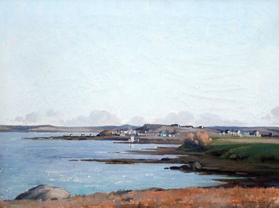 Lot 1014 - Joseph Alfonso Toft - Blue Skies Above the Scottish Highlands | oil