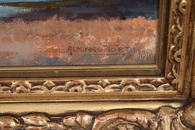 Lot 1014 - Joseph Alfonso Toft - Blue Skies Above the Scottish Highlands | oil