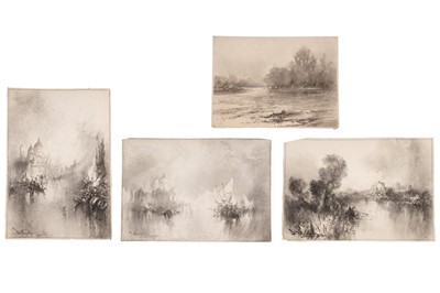 Lot 91 - Frank Wasley - Venetian and other views | charcoal drawings