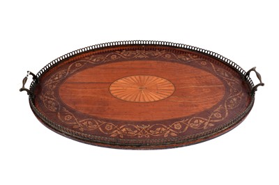 Lot 202 - ﻿An Edwardian mahogany inlaid serving tray