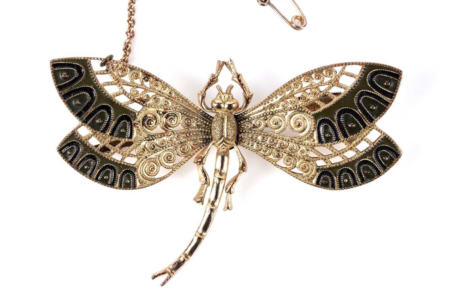 Lot 766 - A dragonfly brooch