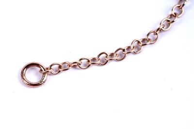 Lot 37 - A rose gold fancy link chain necklace