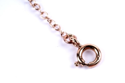 Lot 37 - A rose gold fancy link chain necklace