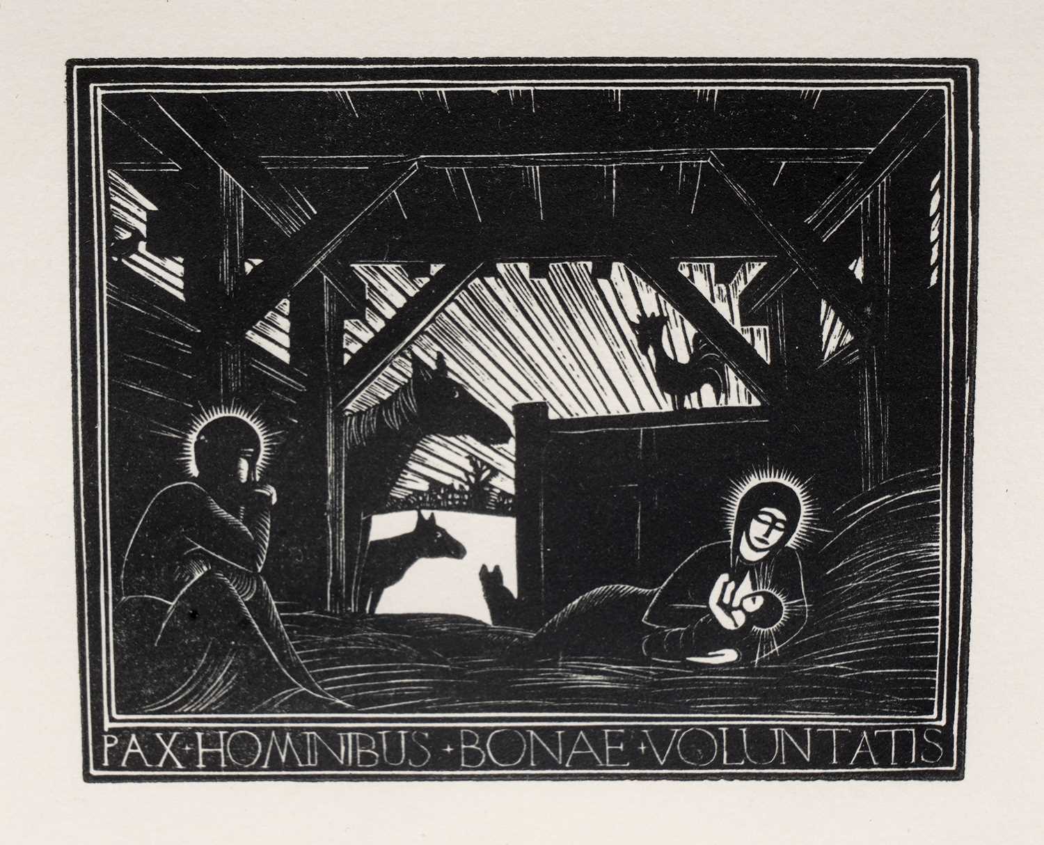 Lot 572 - Eric Gill - Christmas Gifts: Dawn | wood engraving