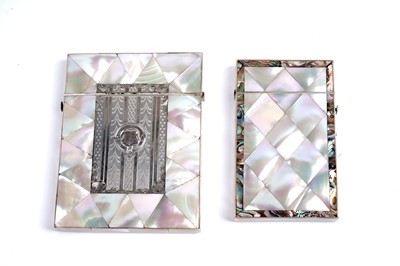 Lot 252 - Two Victorian mother-of-pearl card cases