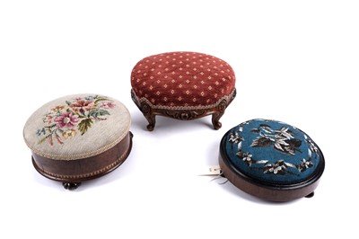 Lot 189 - Three Victorian footstools