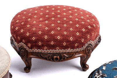 Lot 189 - Three Victorian footstools
