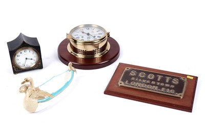 Lot 203 - Two clocks; and other items