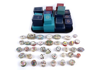 Lot 193 - A large collection of enamel boxes