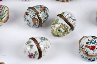 Lot 193 - A large collection of enamel boxes