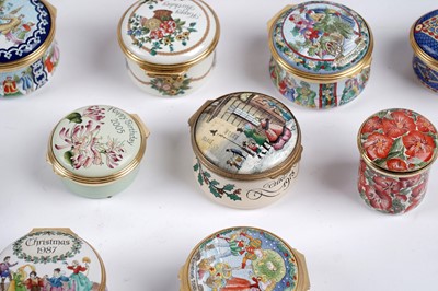Lot 193 - A large collection of enamel boxes