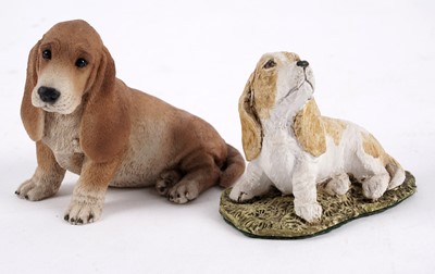 Lot 349 - ﻿A collection of decorative ceramic and other figures of basset hounds