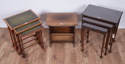 Lot 125 - Two nests of tables; and a Titchmarsh and Goodwin magazine rack
