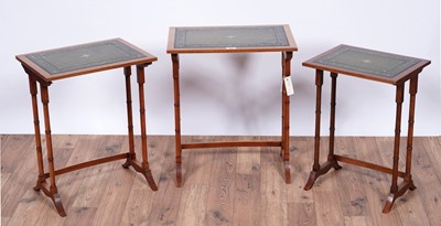 Lot 125 - Two nests of tables; and a Titchmarsh and Goodwin magazine rack