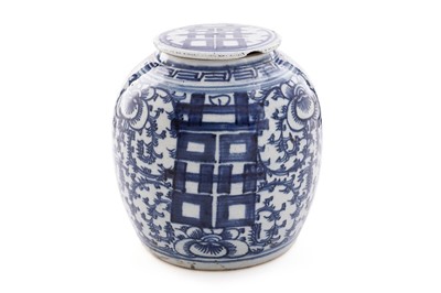 Lot 810 - A provincial Chinese blue and white ginger jar