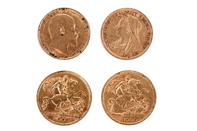 Lot 851 - Two gold half sovereigns