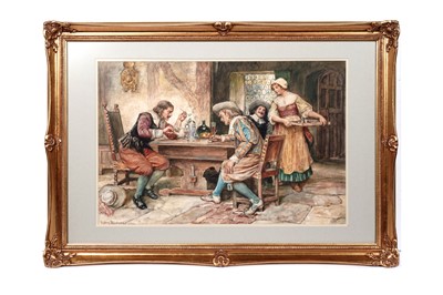 Lot 944 - Francis Sydney Muschamp RBA - A Game of Dice | watercolour