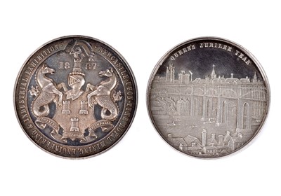 Lot 901 - Newcastle Upon Tyne Royal Mining, Engineering & Industrial Exhibition: a silver specimen medal