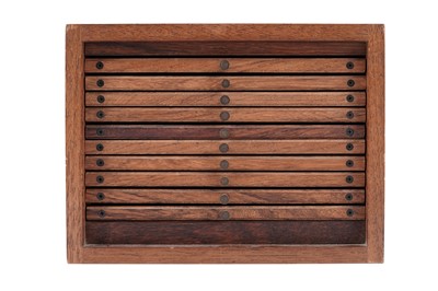 Lot 850 - Swann, Heddon on the Wall: a mahogany specimen coin collectors cabinet