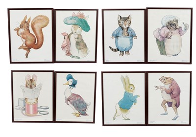 Lot 225 - A collection of framed Beatrix Potter prints﻿