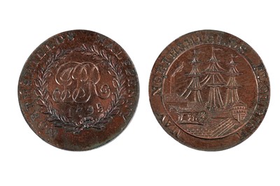 Lot 855 - British 18th Century North Shields token: a copper Halfpenny