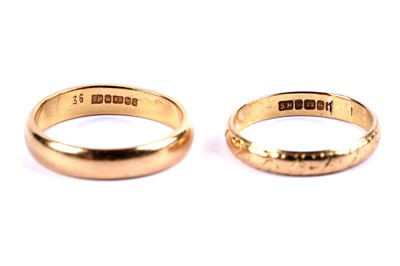 Lot 56 - Two 22ct yellow gold wedding rings