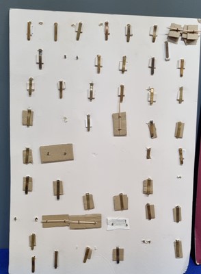 Lot 2 - A First World War (WWI) all brass economy issue display of cap badges