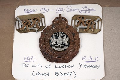 Lot 7 - City of London Yeomanry (Rough Riders) and other badges and titles