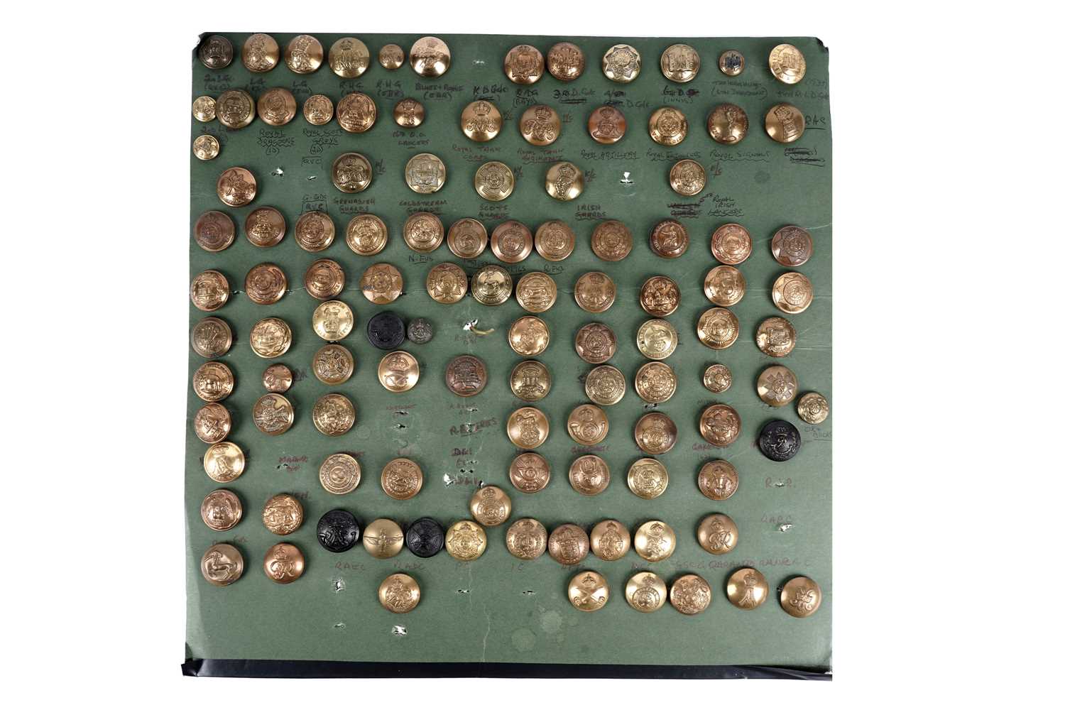 Lot 10 - A display of British Military interest buttons
