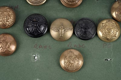 Lot 10 - A display of British Military interest buttons