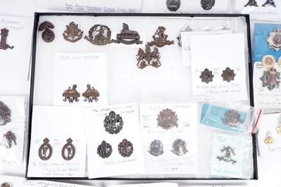 Lot 15 - Electrical British Military Regimental cap badges, collar badges and titles
