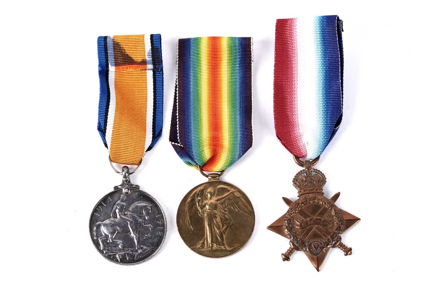 Lot 214 - A First World War general service medal group