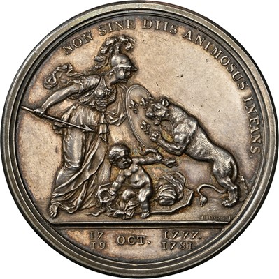 Lot 262 - "1781" (1783) Libertas Americana Medal, MS-60 (NGC)